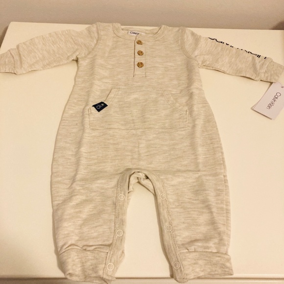 Calvin Klein Baby Henley Onesie - Picture 2 of 7